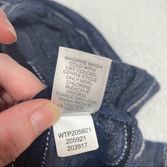 J Jill Pure Textured Striped Blouse Navy Cotton Blend XS - Picture 6 of 6